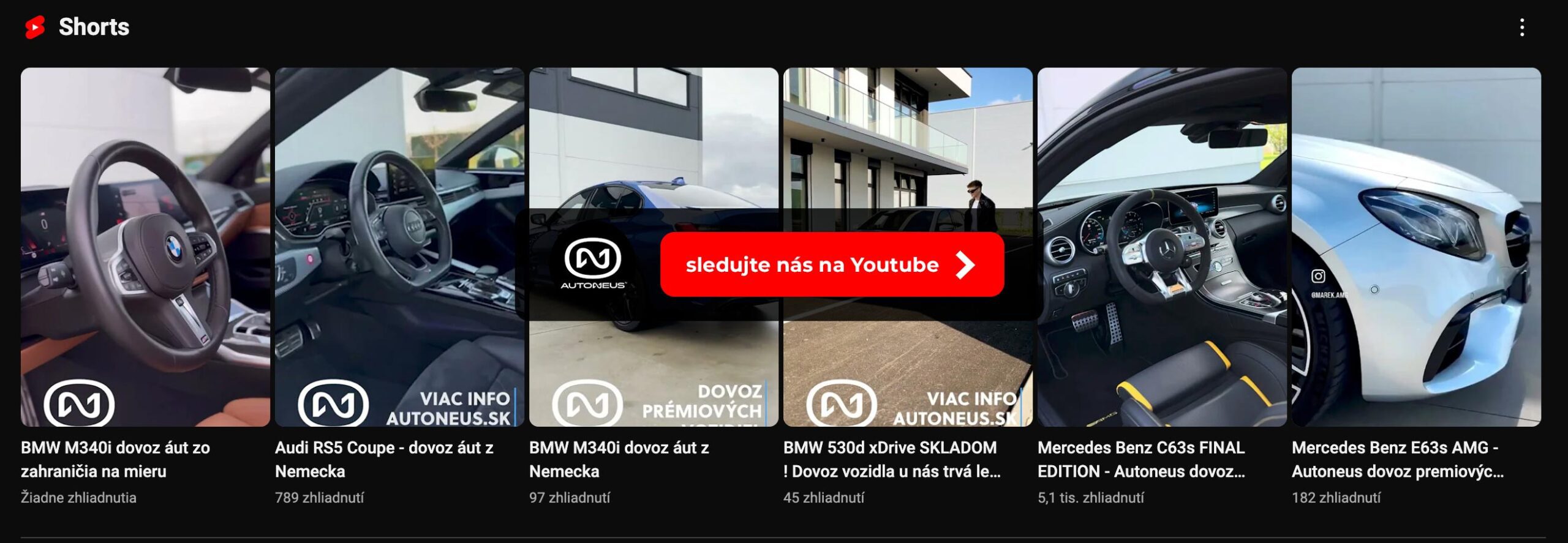 Sledujte nás na youtube autoneus